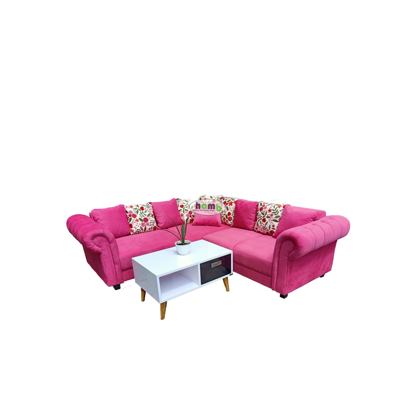 Sofa L Bribin Pink