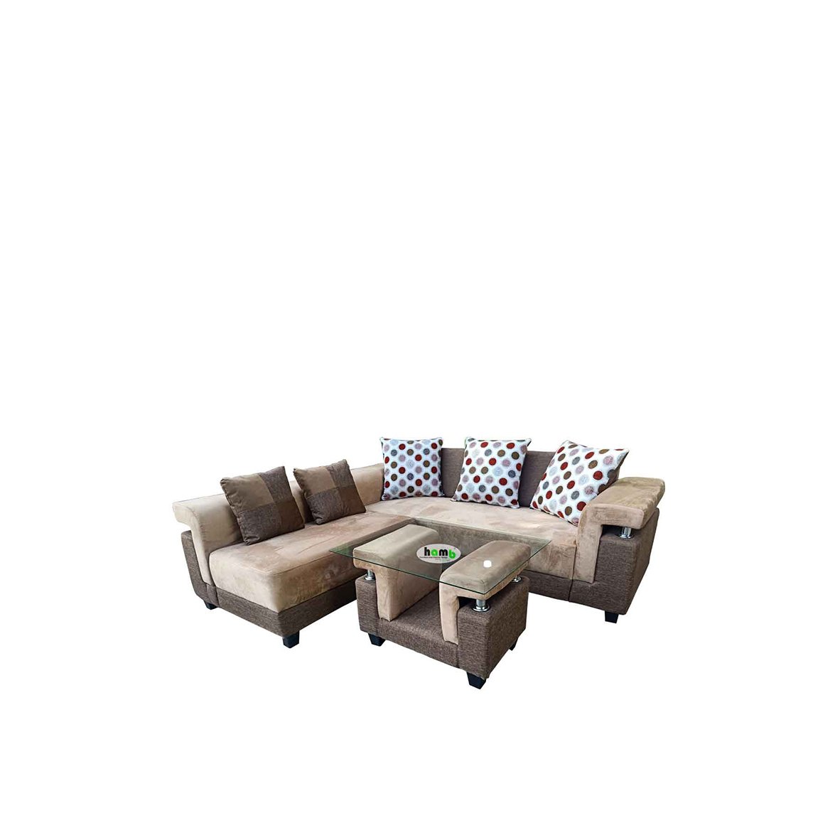 Sofa L  Walet Coklat