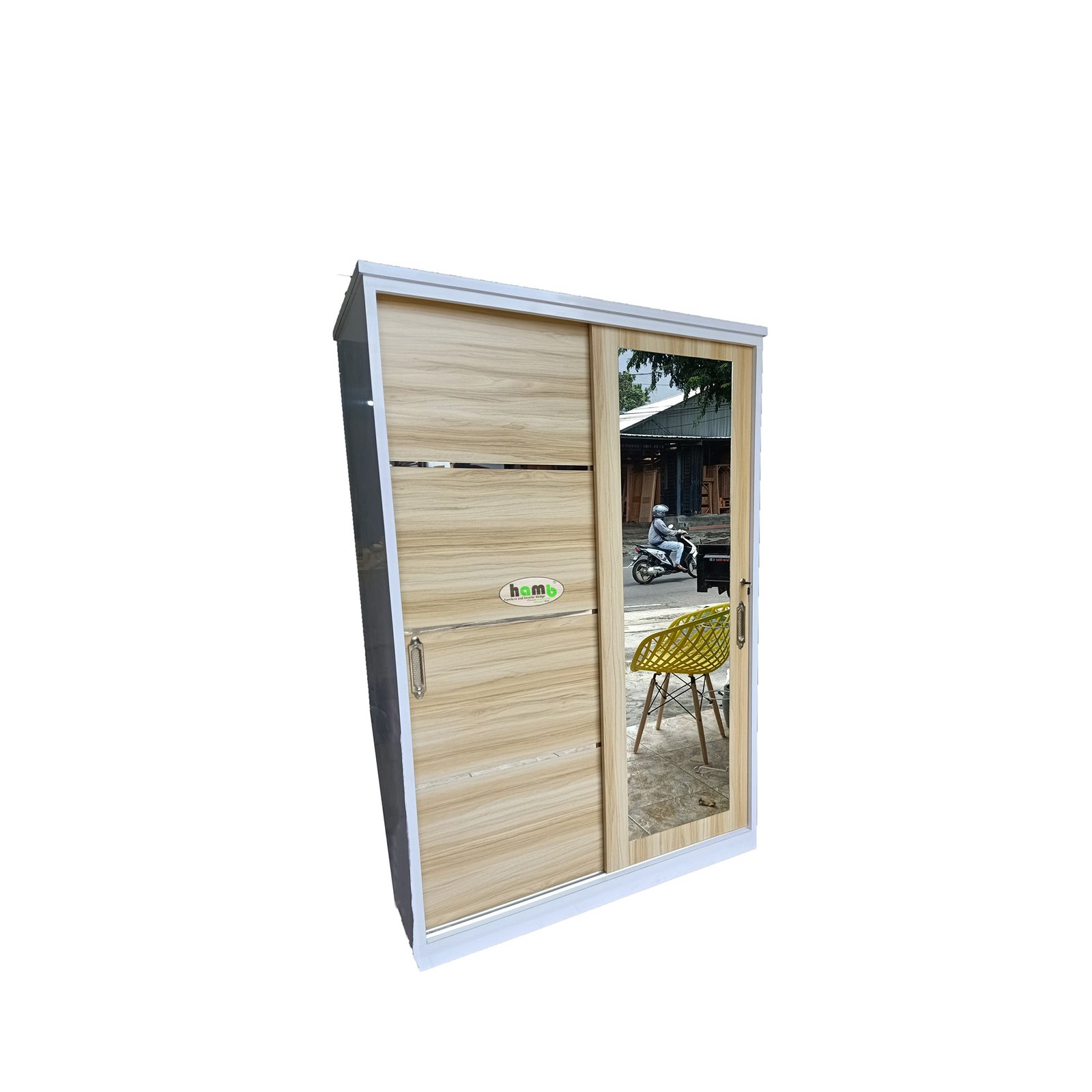 Lemari Pakaian Raina Rustic HPL P2 Jumbo(By Costome)